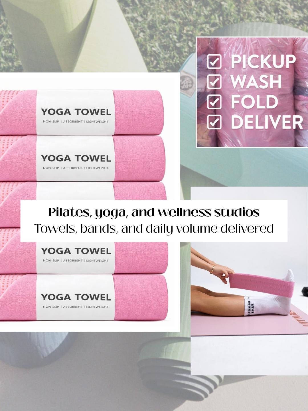 Pilates and yoga studio laundry service